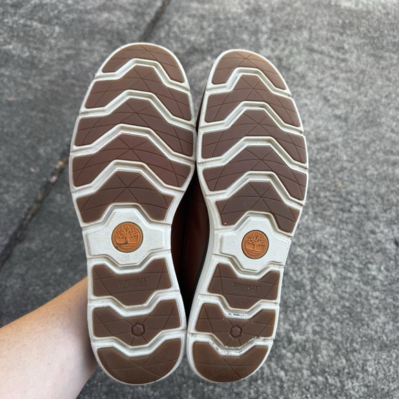 Timberland Brogue Leather Oxford Men's 10.5 Franklin Park Brown Loafer Shoe - Picture 9 of 13